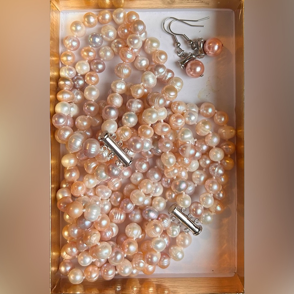 3 Piece Pink Pearl Set
